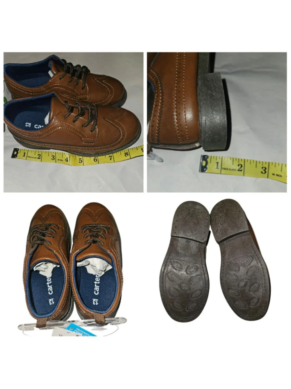 Boys Carter's Brown Oxford Dress Shoes 13 (Little Boy)